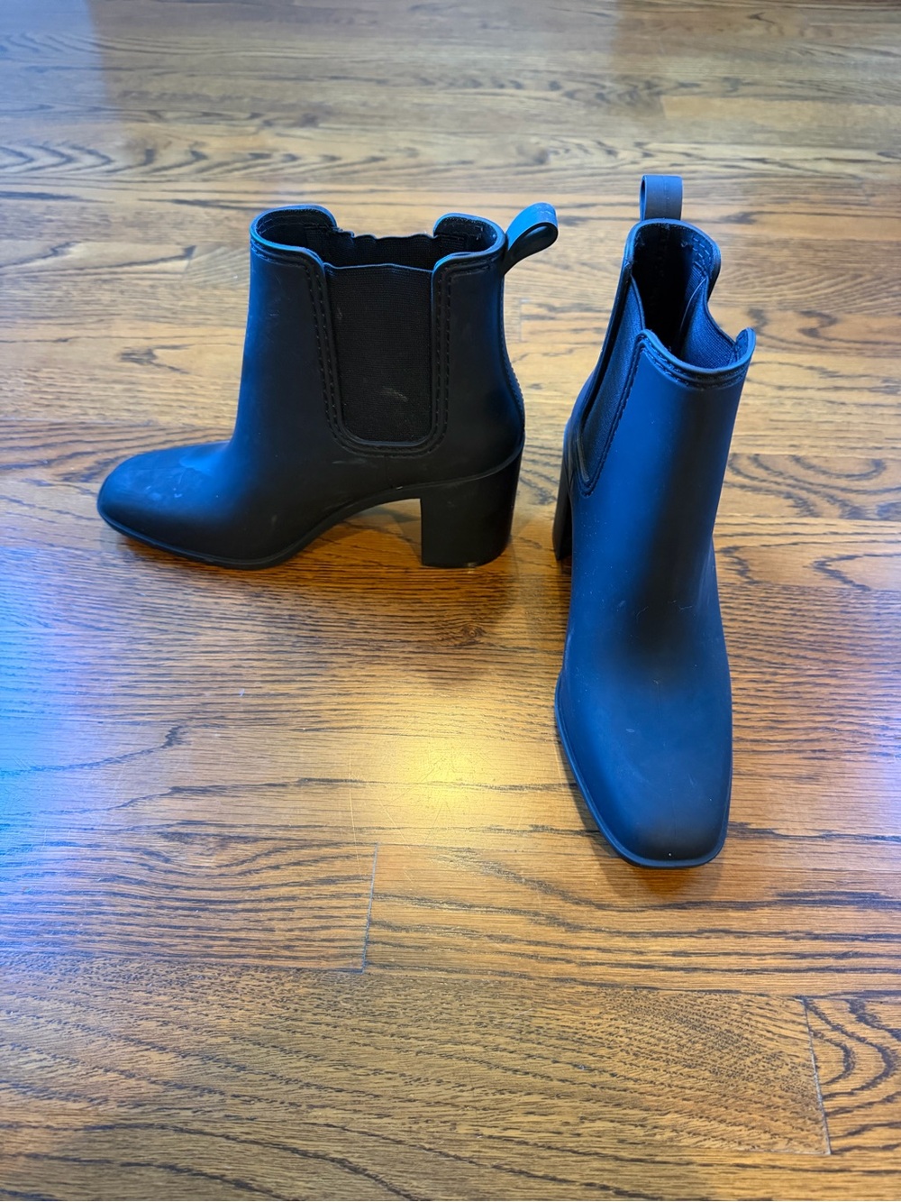 Jeffrey Campbell Black Chelsea Block Heel Ankle Boots